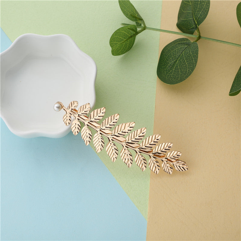 Wholesale Christmas Bride Gold Leaf Crown Tiara Hair accessories